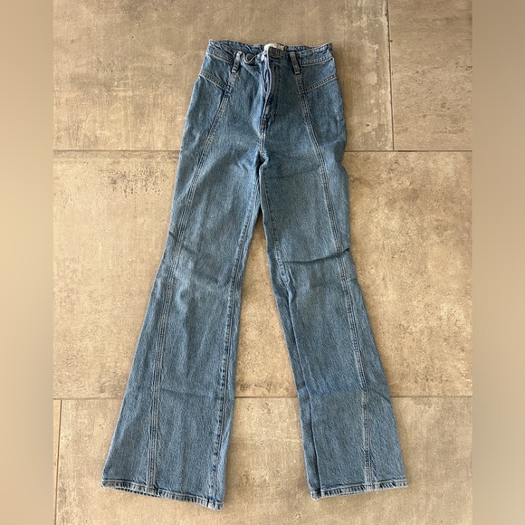 Free People Disco Western Flare Jeans🤩🤩 size 27 - Picture 1 of 3